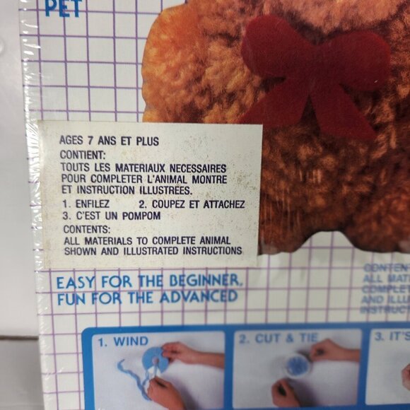 Vintage Simplicity Pom Pom Pet Craft Kit #8027 Vintage 1986 - Picture 4 of 8